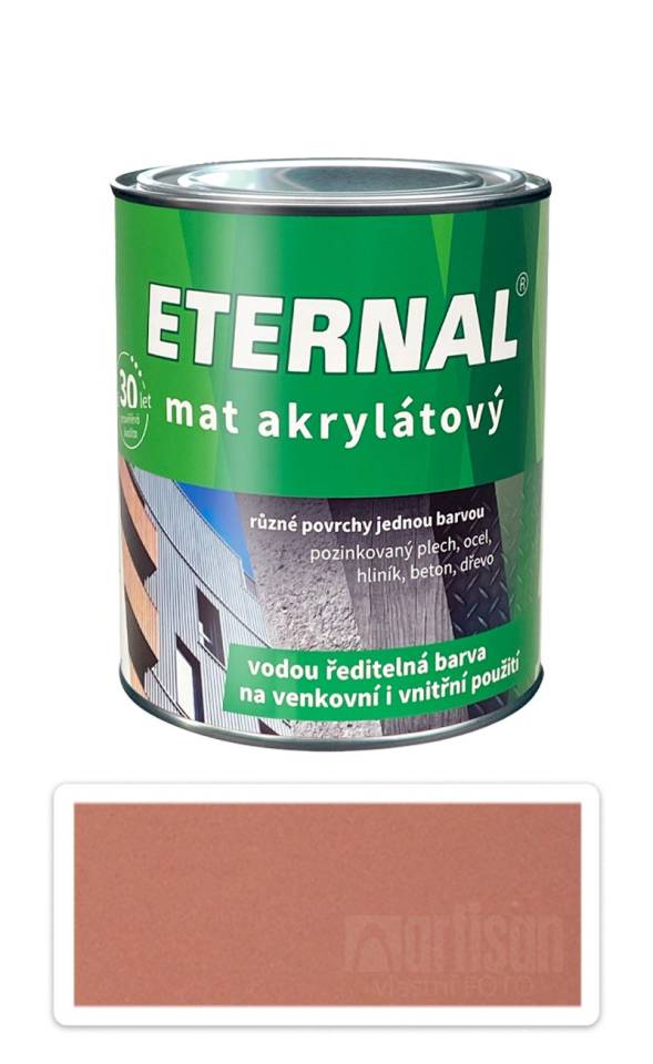 ETERNAL Mat akrylátový - vodou ředitelná barva 0.7 l Cihlově červená 08