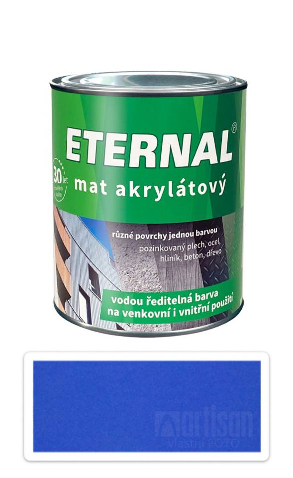 ETERNAL Mat akrylátový - vodou ředitelná barva 0.7 l Modrá 016