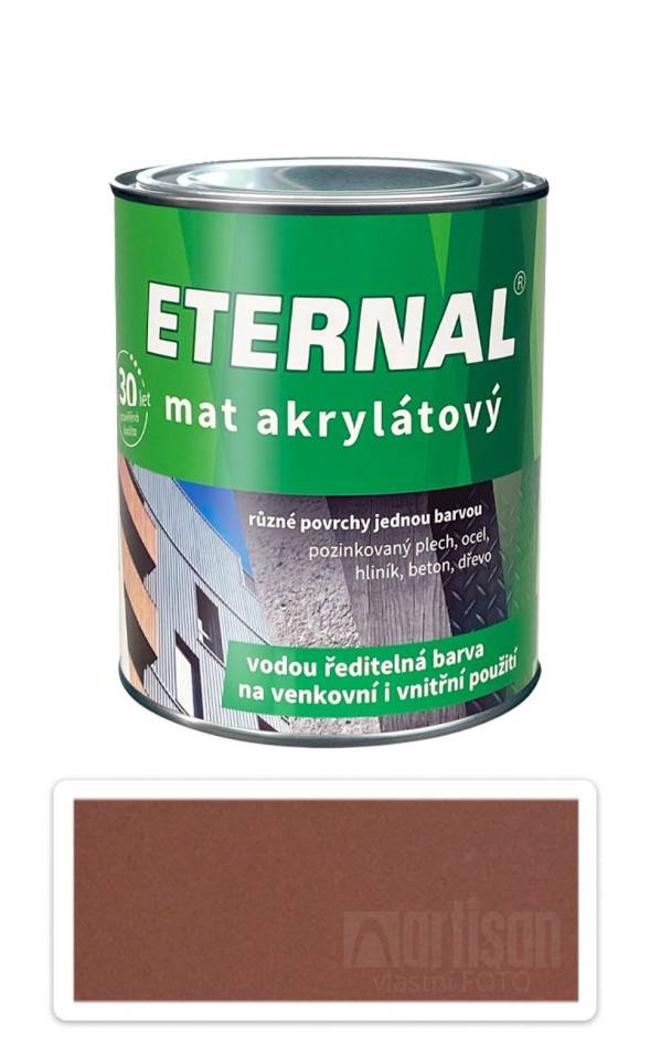 ETERNAL Mat akrylátový - vodou ředitelná barva 0.7 l Středně hnědá 021
