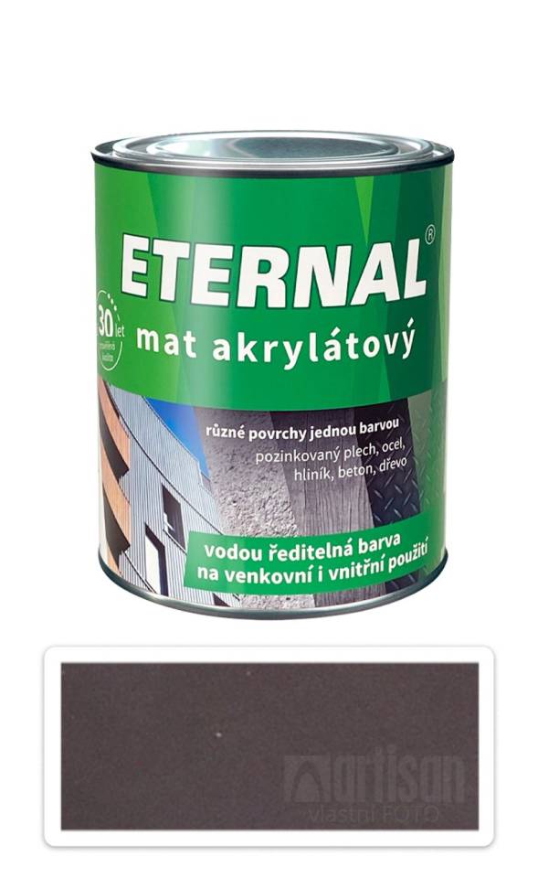 ETERNAL Mat akrylátový - vodou ředitelná barva 0.7 l Tmavě hnědá 09