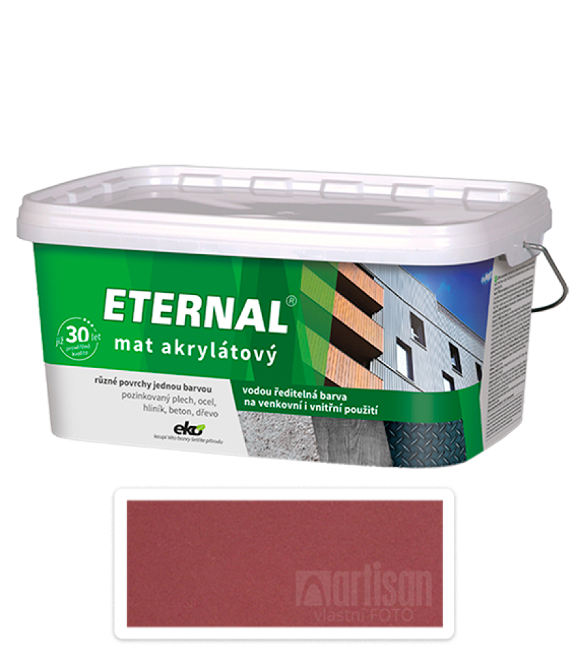 ETERNAL Mat akrylátový - vodou ředitelná barva 2.8 l Červenohnědá 07