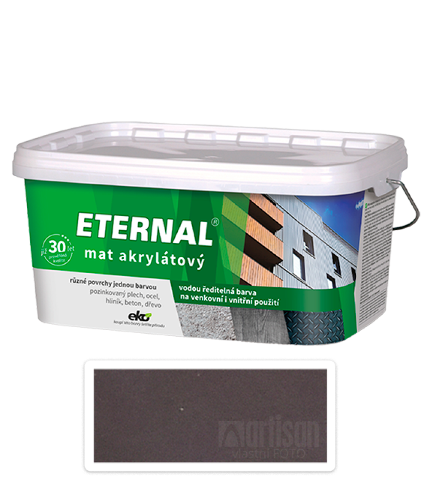 ETERNAL Mat akrylátový - vodou ředitelná barva 2.8 l Tmavě hnědá 09