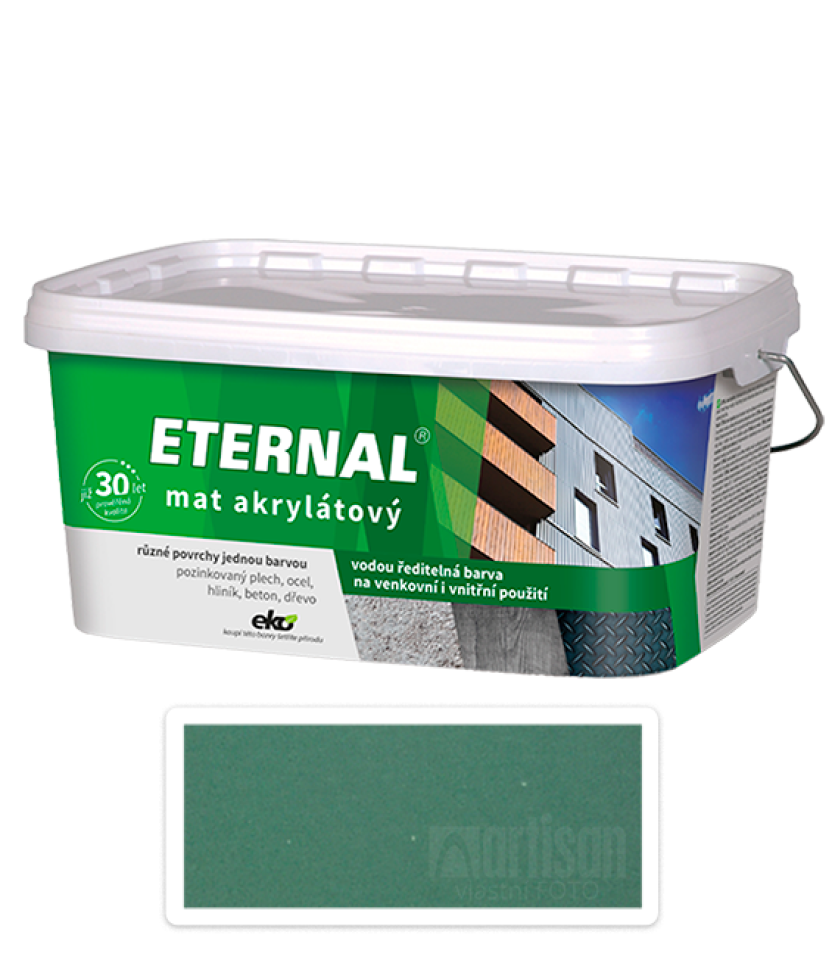 ETERNAL Mat akrylátový - vodou ředitelná barva 2.8 l Zelená 06