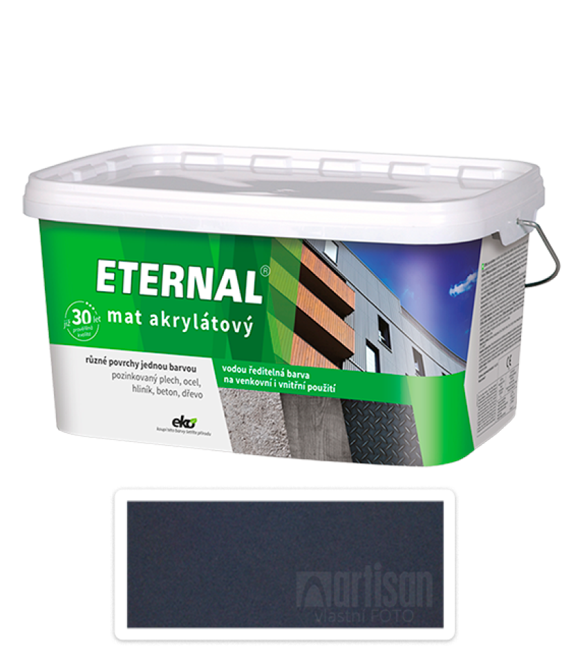 ETERNAL Mat akrylátový - vodou ředitelná barva 5 l Černá 013