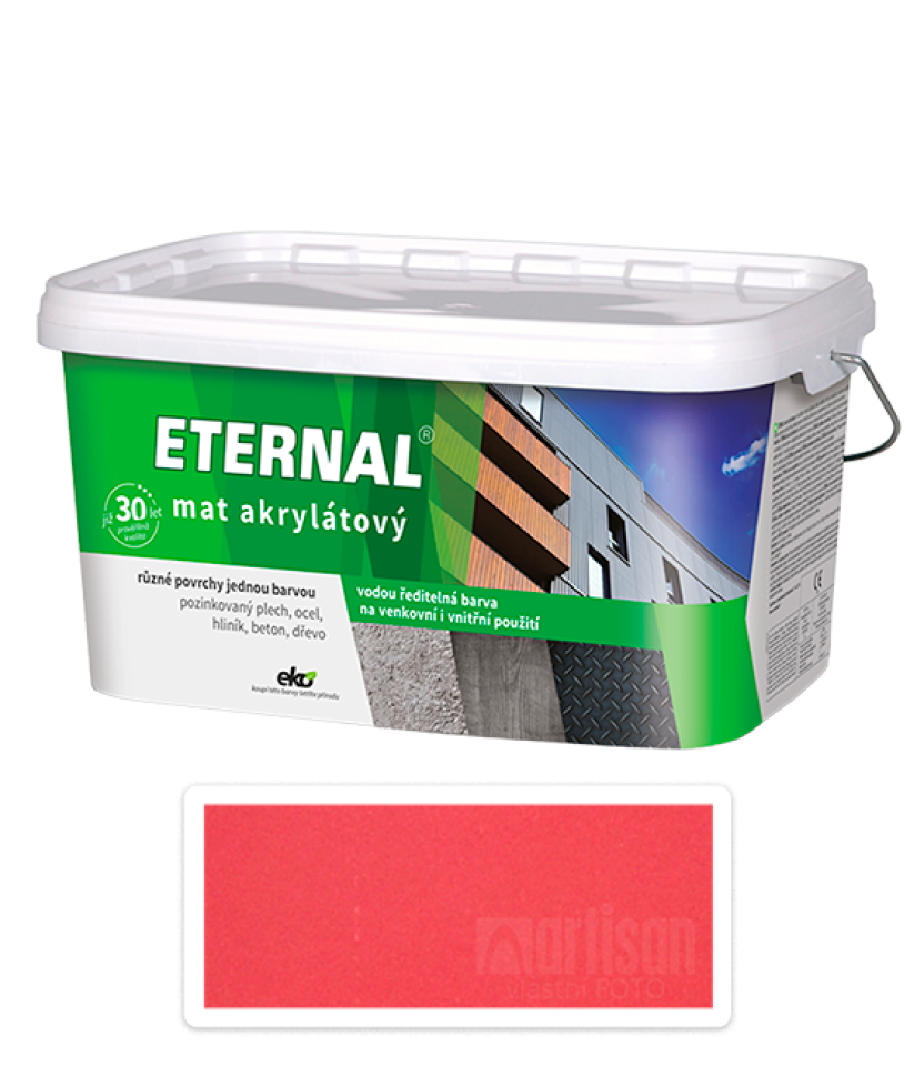 ETERNAL Mat akrylátový - vodou ředitelná barva 5 l Červená jahoda 018