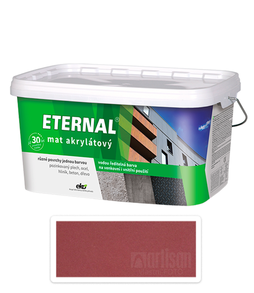 ETERNAL Mat akrylátový - vodou ředitelná barva 5 l Červenohnědá 07