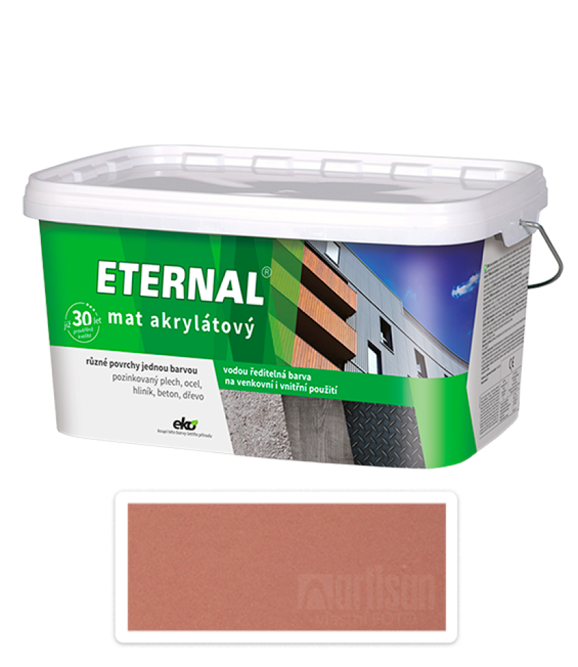 ETERNAL Mat akrylátový - vodou ředitelná barva 5 l Cihlově červená 08