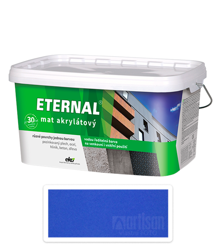 ETERNAL Mat akrylátový - vodou ředitelná barva 5 l Modrá 016