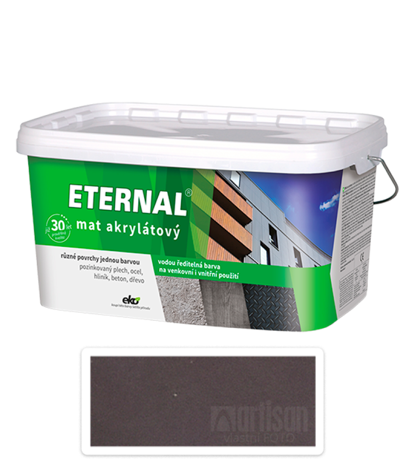 ETERNAL Mat akrylátový - vodou ředitelná barva 5 l Tmavě hnědá 09