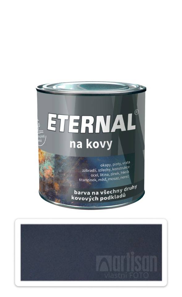 ETERNAL Na kovy - antikorozní barva na kov 0.35 l Černá 413