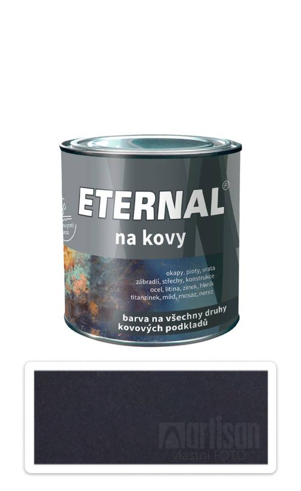 ETERNAL Na kovy - antikorozní barva na kov 0.35 l Kovářská černá 460