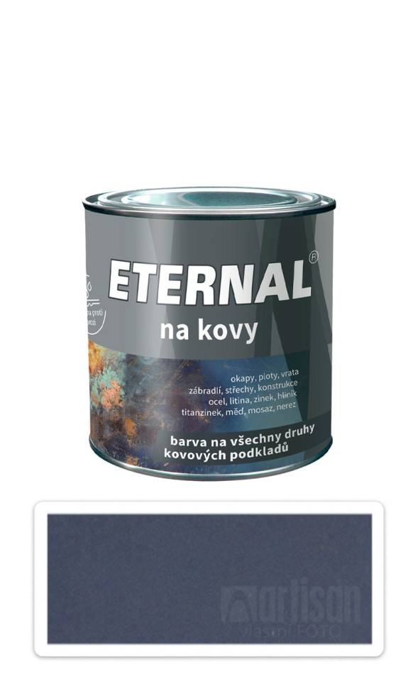 ETERNAL Na kovy - antikorozní barva na kov 0.35 l Kovářská tmavě šedá 454