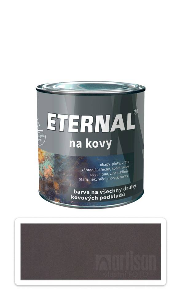 ETERNAL Na kovy - antikorozní barva na kov 0.35 l Palisandr 410