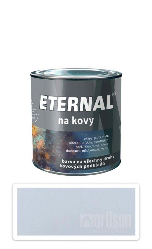 ETERNAL Na kovy - antikorozní barva na kov 0.35 l Světle šedá 402