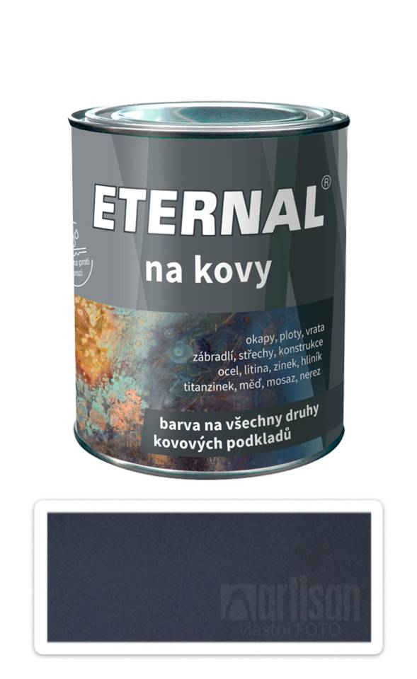ETERNAL Na kovy - antikorozní barva na kov 0.7 l Černá 413