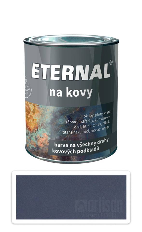 ETERNAL Na kovy - antikorozní barva na kov 0.7 l Kovářská tmavě šedá 454