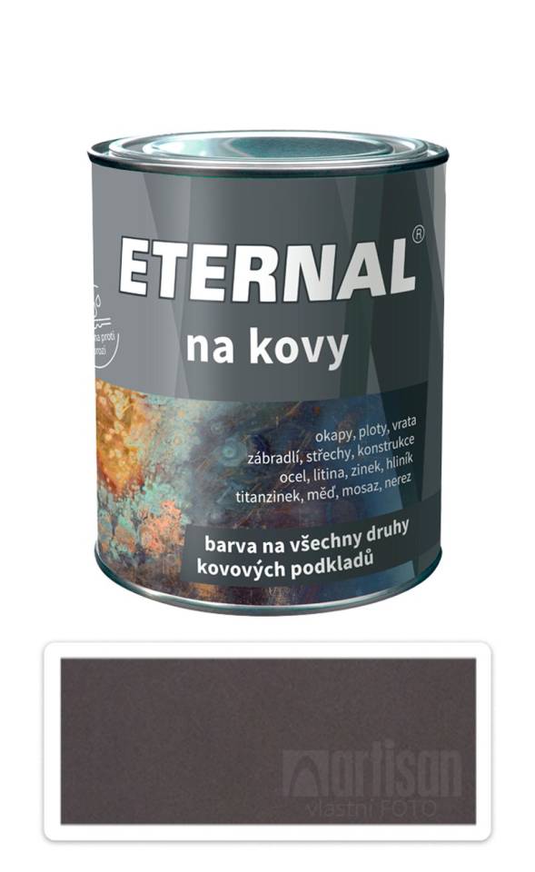 ETERNAL Na kovy - antikorozní barva na kov 0.7 l Palisandr 410