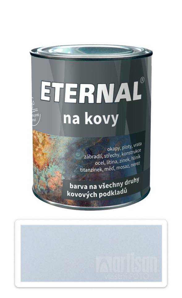 ETERNAL Na kovy - antikorozní barva na kov 0.7 l Světle šedá 402