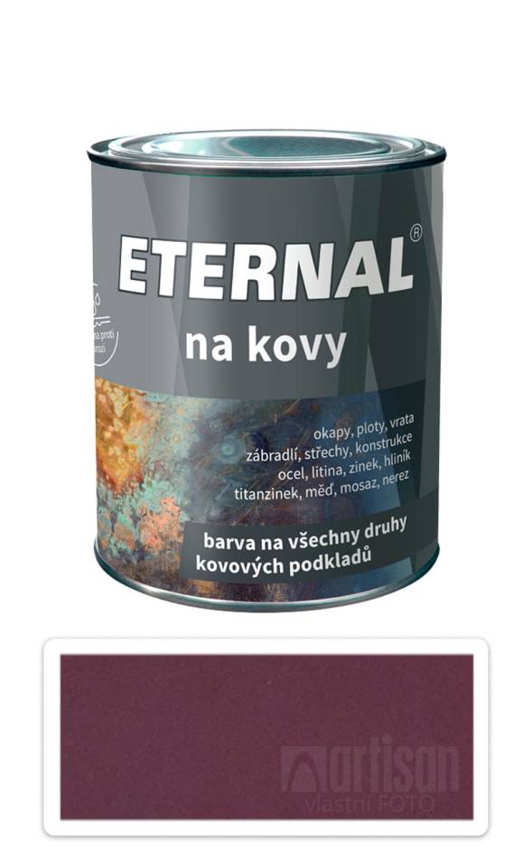 ETERNAL Na kovy - antikorozní barva na kov 0.7 l Višňová 423