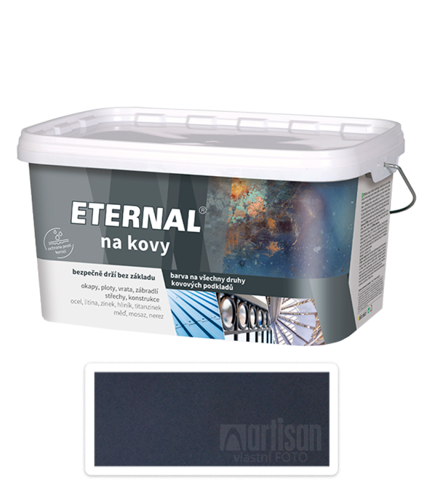ETERNAL Na kovy - antikorozní barva na kov 5 l Černá 413
