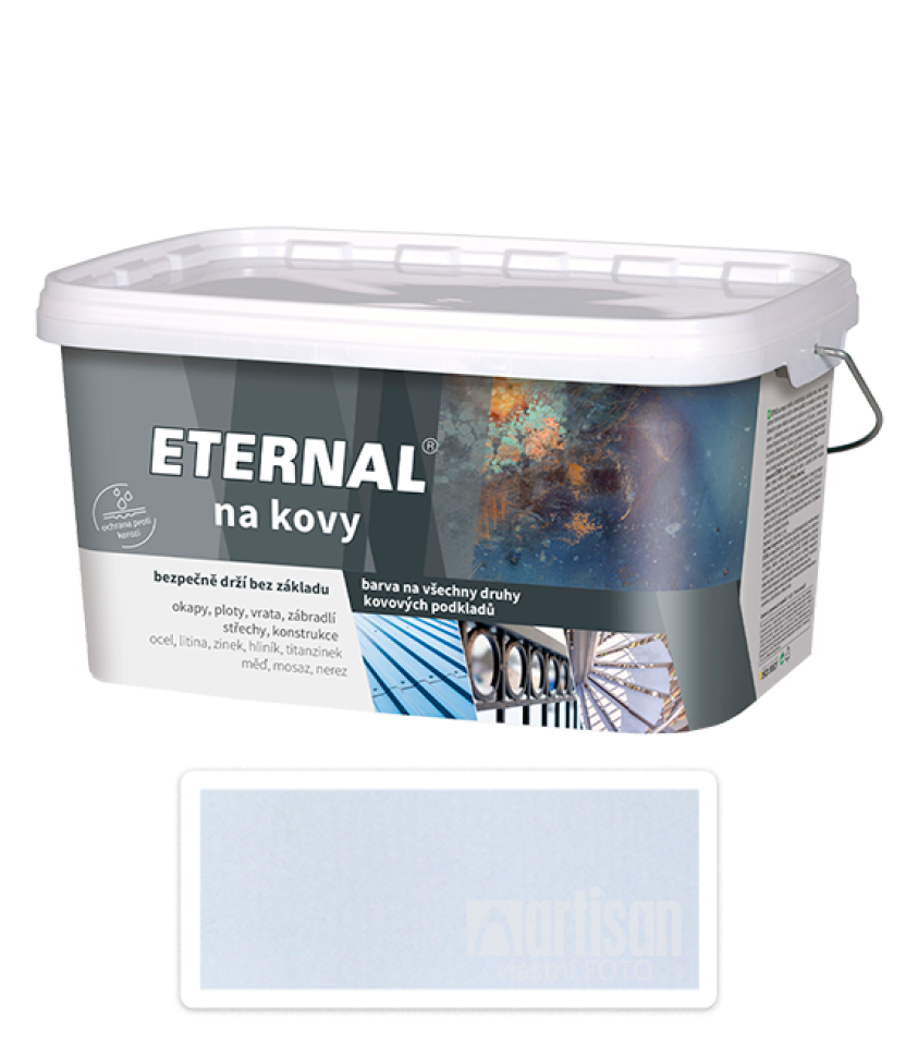 ETERNAL Na kovy - antikorozní barva na kov 5 l Stříbrná 441