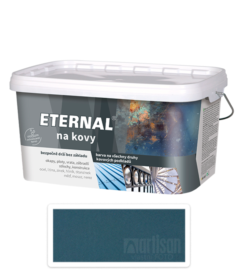 ETERNAL Na kovy - antikorozní barva na kov 5 l Zelená 406