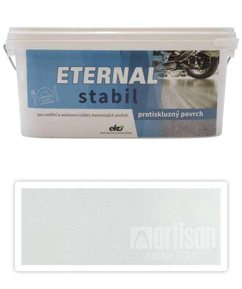 ETERNAL Stabil - vodou ředitelná barva na betonové podlahy 2.5 l Bílá 01