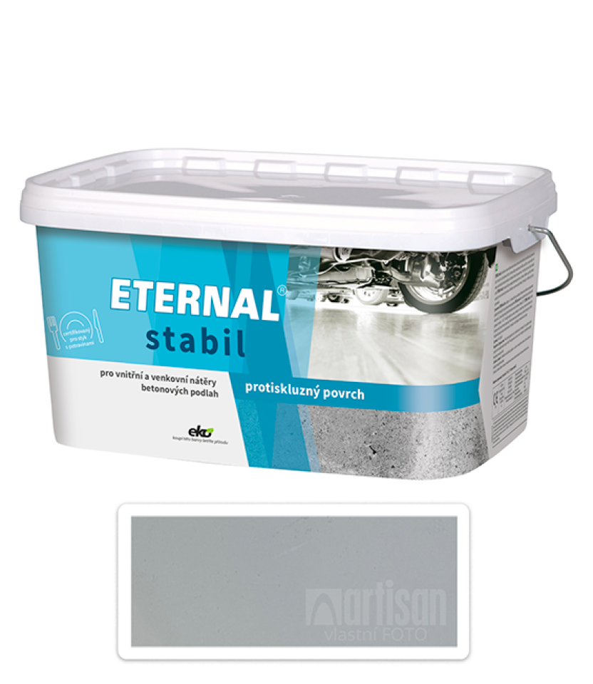 ETERNAL Stabil - vodou ředitelná barva na betonové podlahy 5 l Světle šedá 02