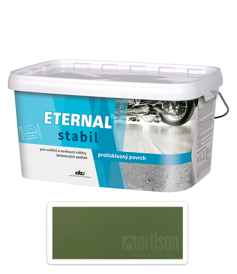 ETERNAL Stabil - vodou ředitelná barva na betonové podlahy 5 l Zelená 06