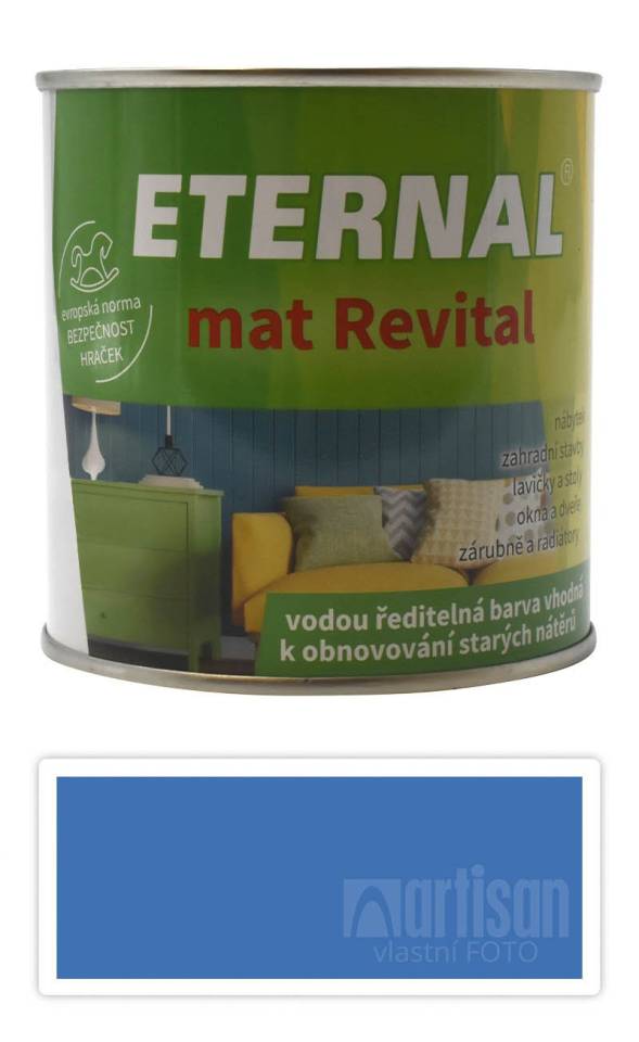 ETERNAL mat Revital - univerzální vodou ředitelná akrylátová barva 0.35 l Modrá RAL 5015