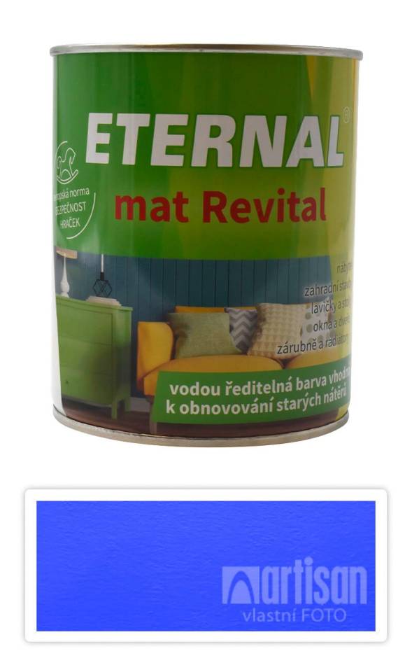 ETERNAL mat Revital - univerzální vodou ředitelná akrylátová barva 0.7 l Modrá 216