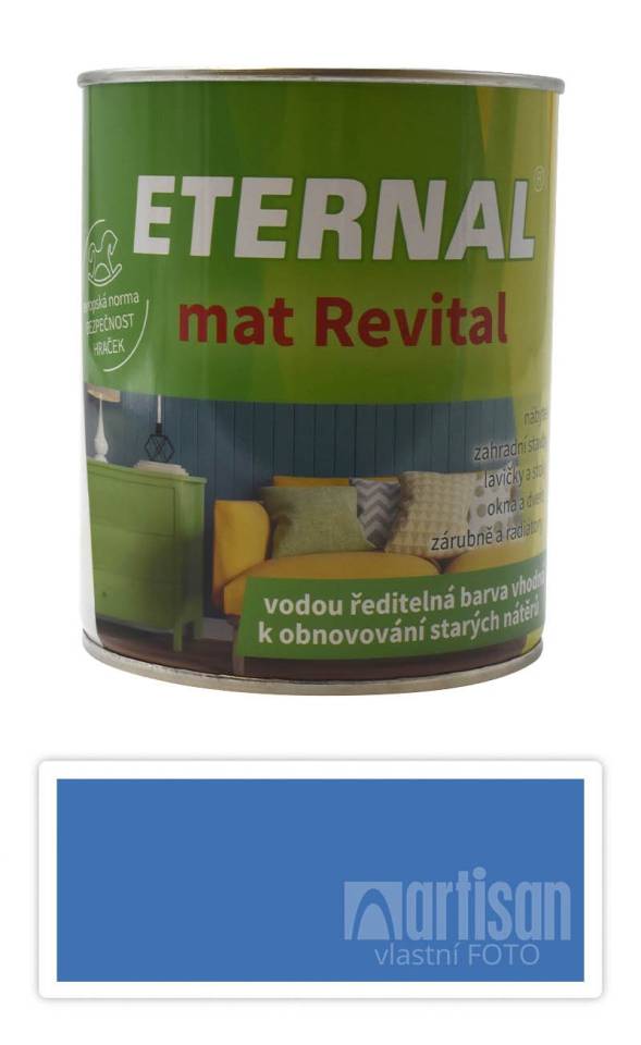 ETERNAL mat Revital - univerzální vodou ředitelná akrylátová barva 0.7 l Modrá RAL 5015