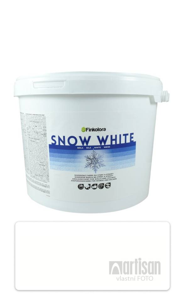 FINKOLORA Snow White - otěruvzdorná malířská barva do interiéru 15 l Bílá