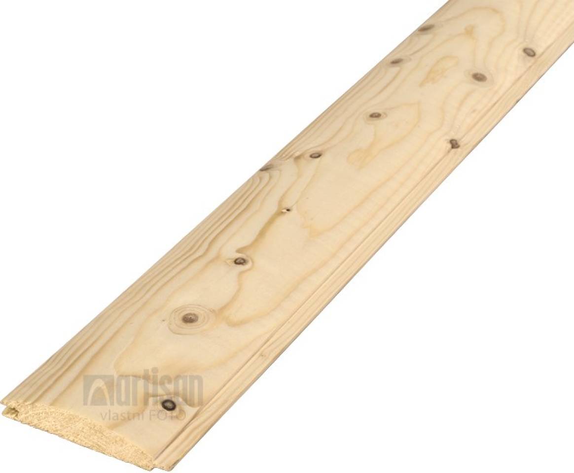 Fasádní obklady - palubky - srubový profil - 19x96x4200 Severský smrk