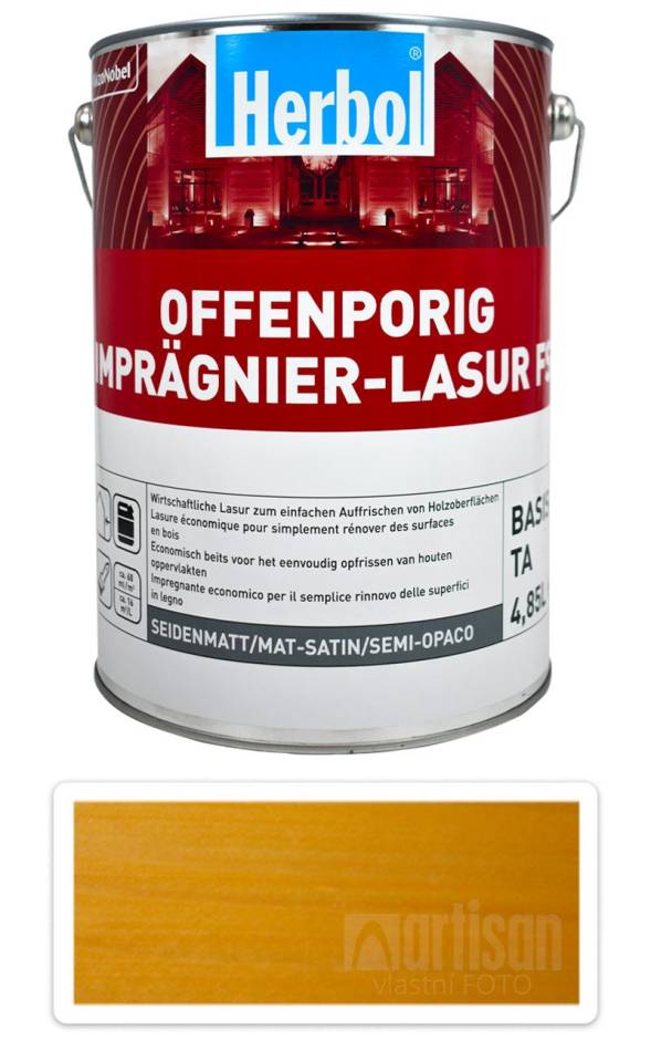 HERBOL Offenporig Impragnier-Lasur FS - impregnační lazura na dřevo 5 l Jasan