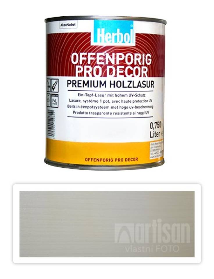 HERBOL Offenporig Pro Decor - univerzální lazura na dřevo 0.75 l Bílá 0301