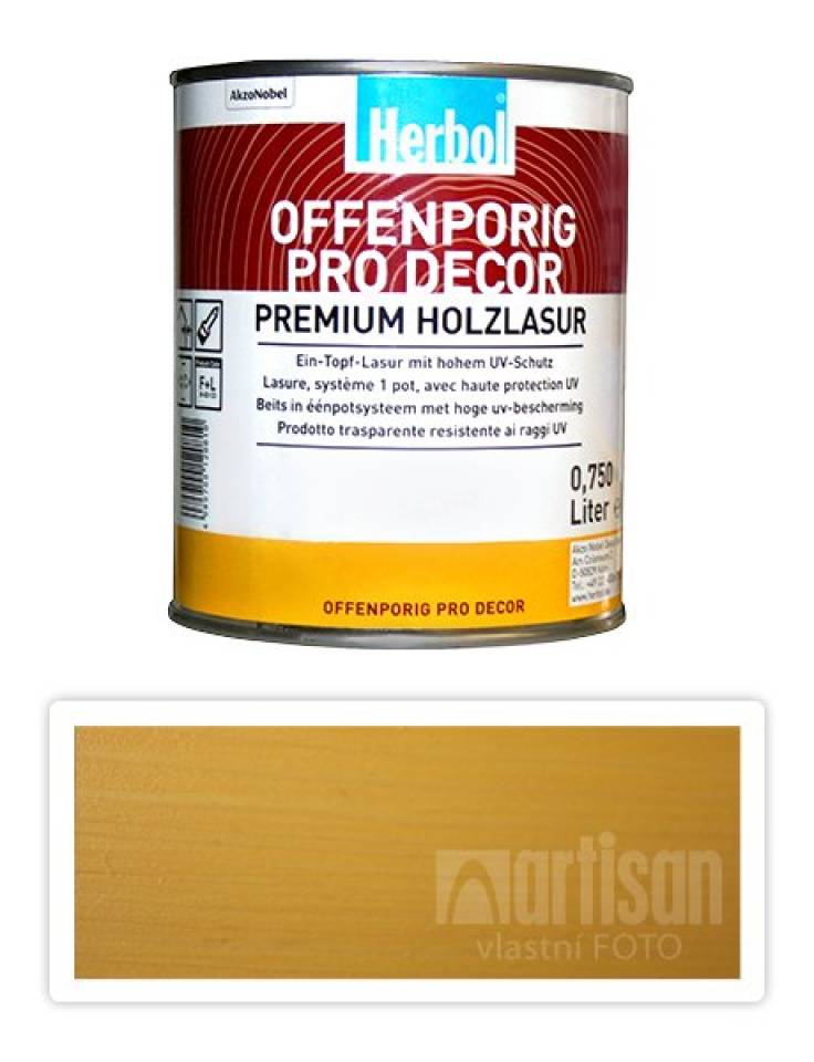 HERBOL Offenporig Pro Decor - univerzální lazura na dřevo 0.75 l Borovice 1200