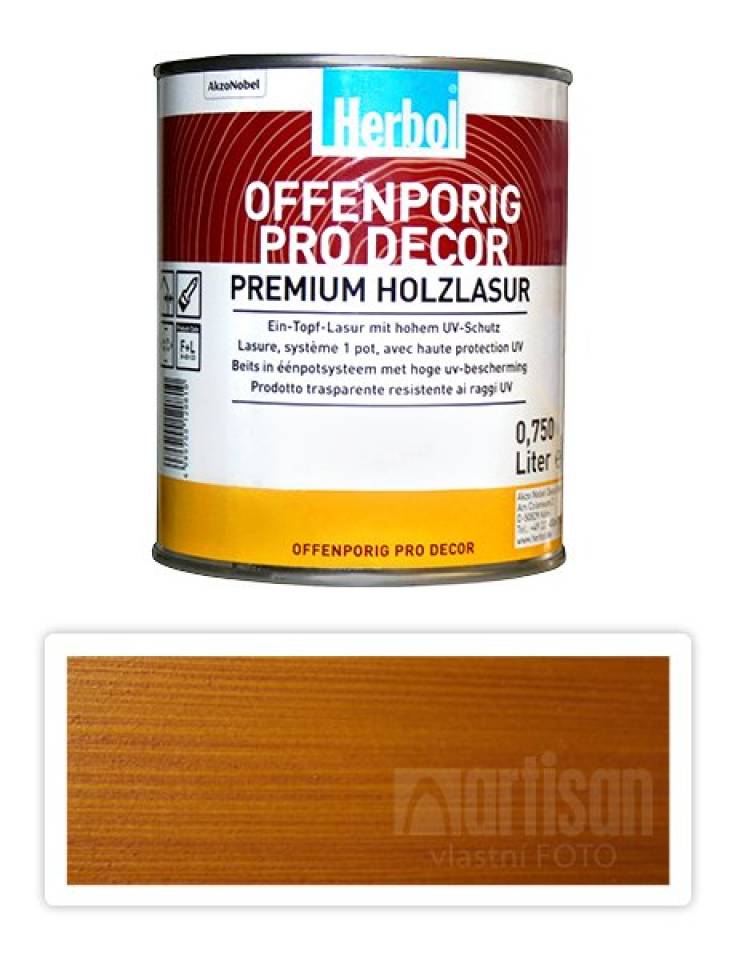 HERBOL Offenporig Pro Decor - univerzální lazura na dřevo 0.75 l Pinie 1400