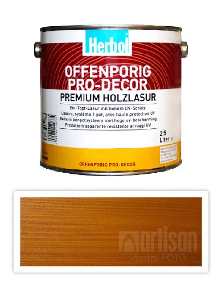 HERBOL Offenporig Pro Decor - univerzální lazura na dřevo 2.5 l Pinie 1400