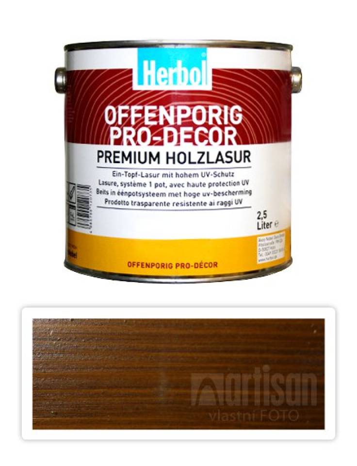 HERBOL Offenporig Pro Decor - univerzální lazura na dřevo 2.5 l Rustikální dub 1402