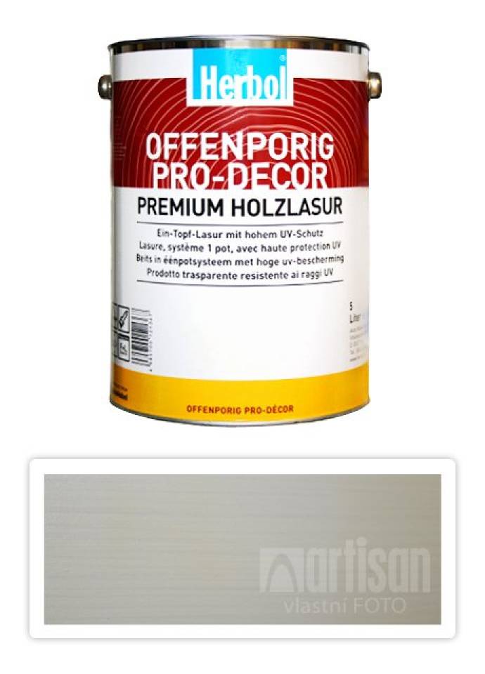 HERBOL Offenporig Pro Decor - univerzální lazura na dřevo 5 l Bílá 0301