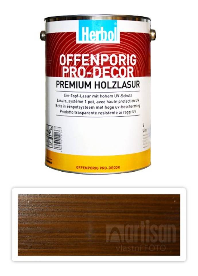 HERBOL Offenporig Pro Decor - univerzální lazura na dřevo 5 l Rustikální dub 1402