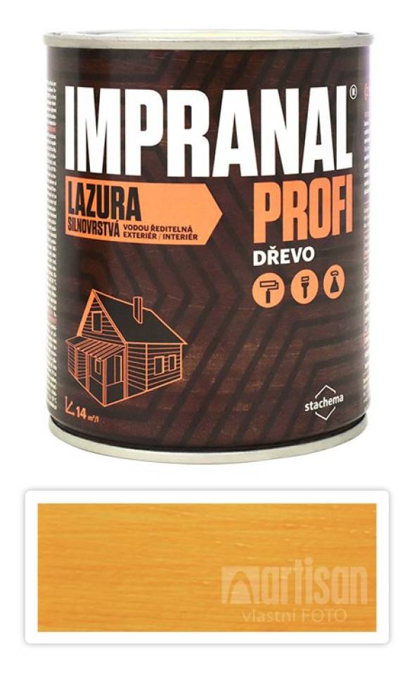 Impranal Profi - silnovrstvá vodou ředitelná lazura 0.75 l Pinie