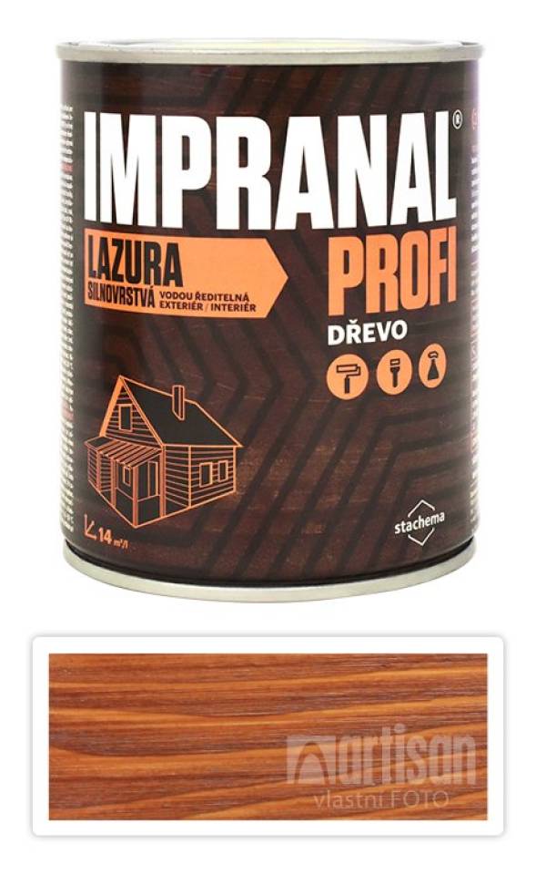 Impranal Profi - silnovrstvá vodou ředitelná lazura 0.75 l Zlatý dub