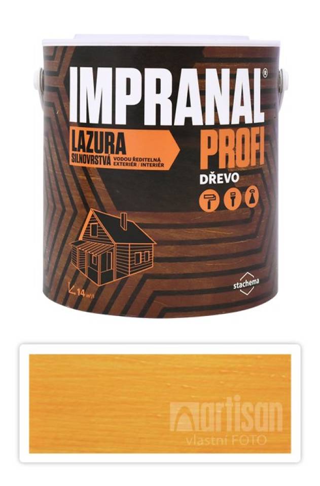 Impranal Profi - silnovrstvá vodou ředitelná lazura 2.5 l Pinie