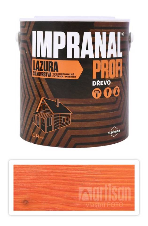 Impranal Profi - silnovrstvá vodou ředitelná lazura 2.5 l Višeň
