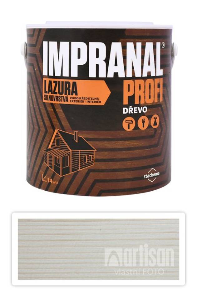 Impranal Profi - silnovrstvá vodou ředitelná lazura UV 2.5 l Bezbarvá