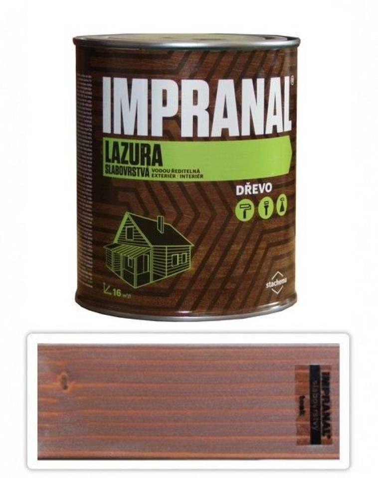 Impranal - slabovrstvá vodou ředitelná lazura 0.75 l Teak