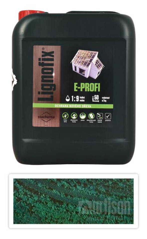 LIGNOFIX E-Profi - vodou ředitelná impregnace na nové dřevo 5 l Zelená