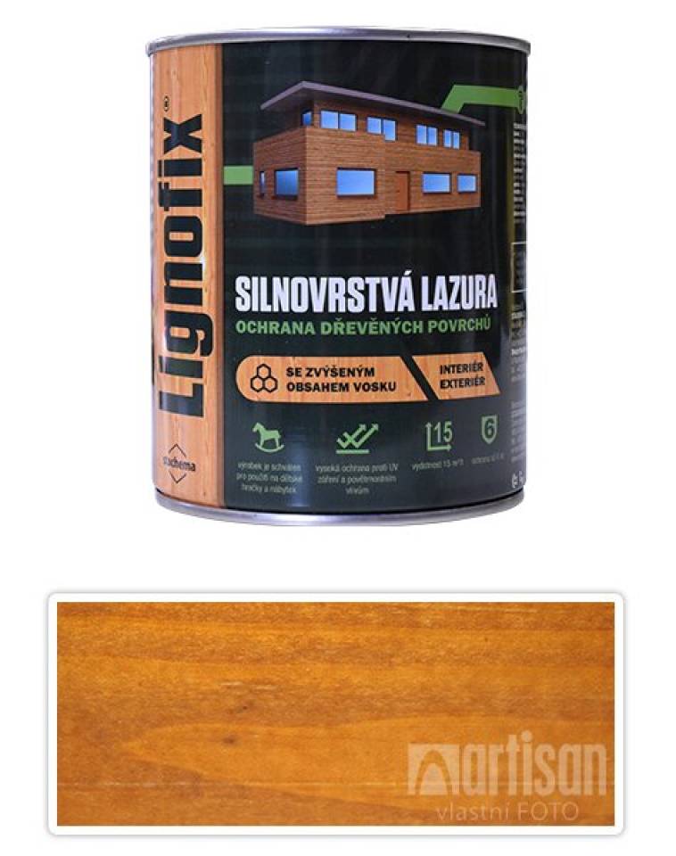 LIGNOFIX - silnovrstvá lazura 0.75 l Dub